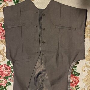 Gray Button-Up Vest